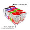 Azar Displays Medium Organizer Storage Tote Bin with Handle 10W x 6.75D x 4.5H, 4-Pack 556235